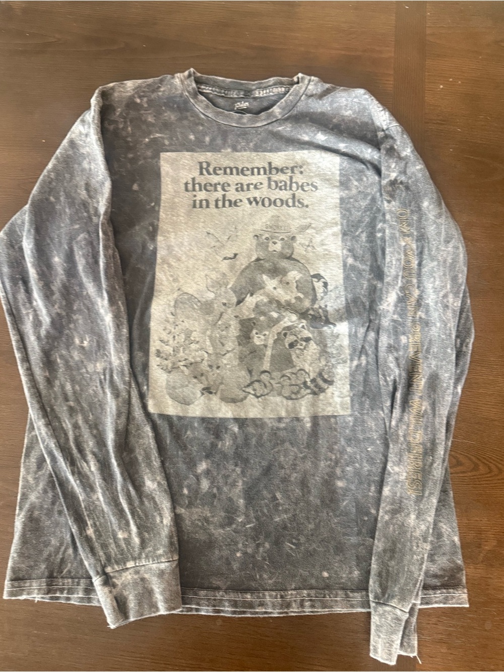 Pinkies Smokey Bear “Babes in the Woods” Long Sleeve Tee S/P Vintage Wash